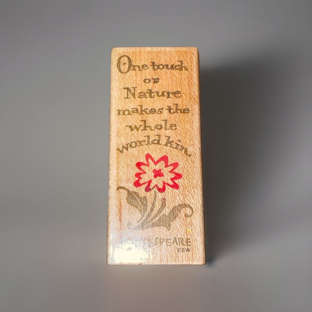 Shakespeare Nature Quote All Night Media Wood Mounted Rubber Stamp